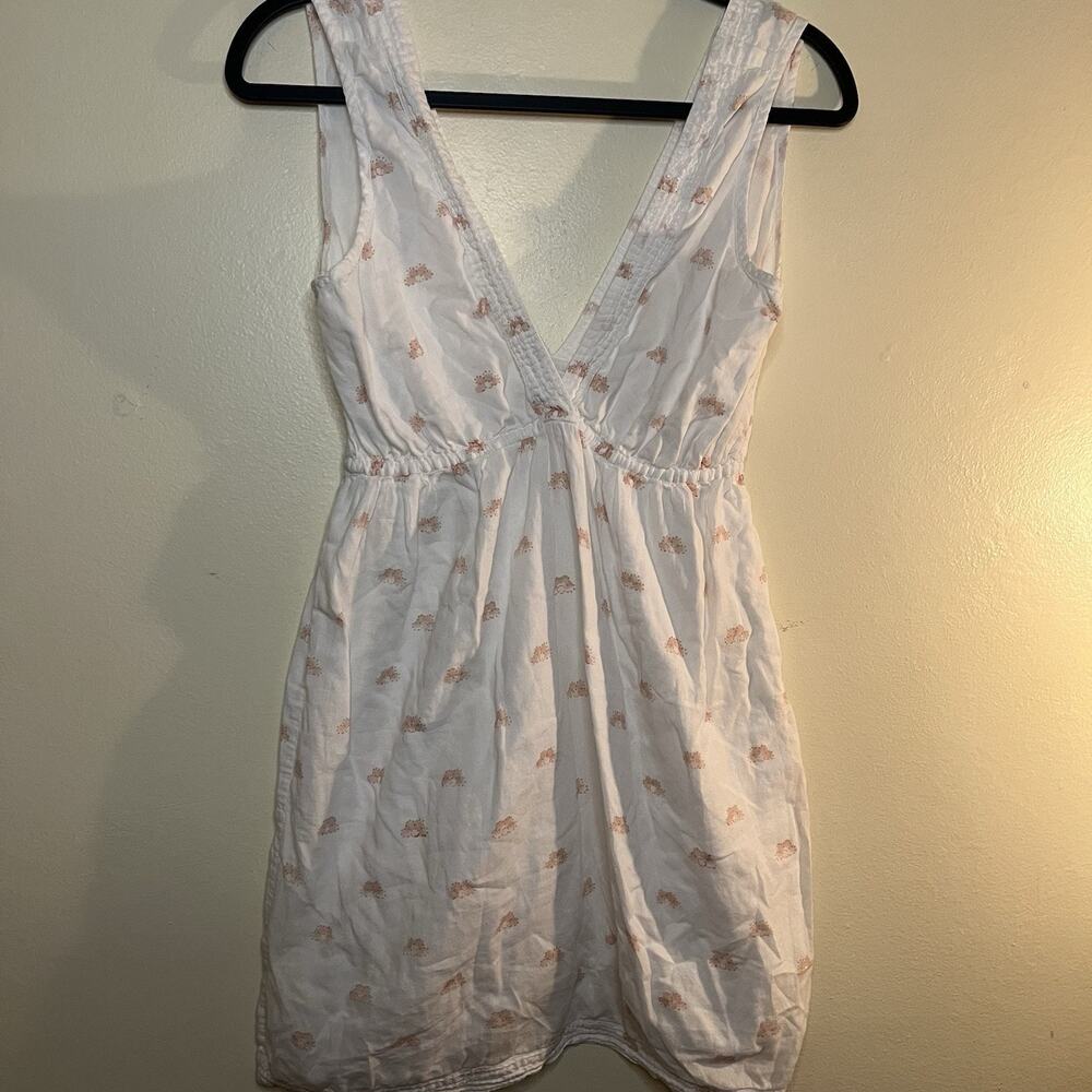 Kerry Cassill Dress Size 2  V Neck Dress Lined Women’s 100 % Cotton Sundress